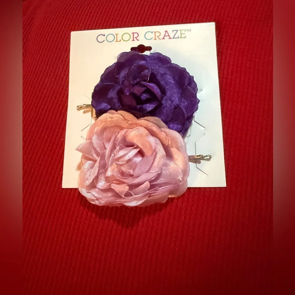 Purple and Pink Hair Clips